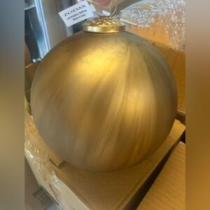 Zodax big size gold glass Christmas ornament